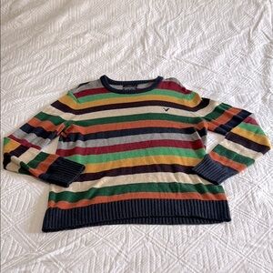 American Eagle Outfitters Striped Wool Blend Crewneck Sweater Size Large